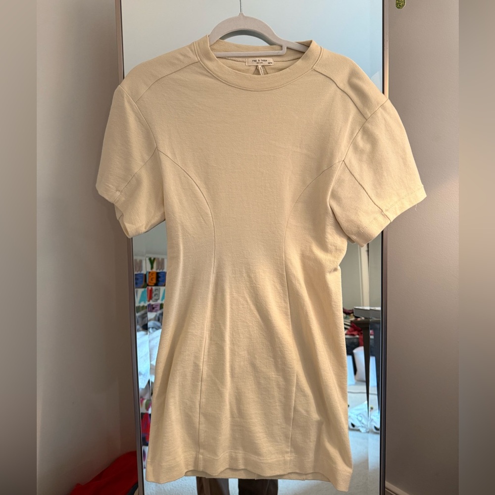 Cream tee shirt dress